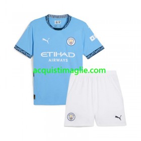 Divisa di Calcio Manchester City Bambino Prima 2024/2025